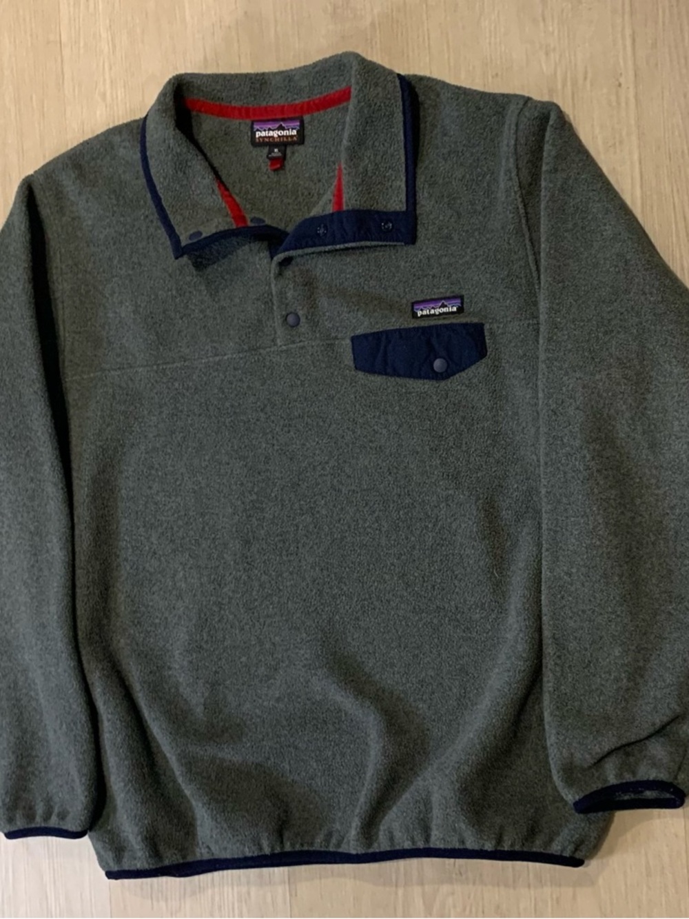 WORN Patagonia Snap T Pullover Fleece Grey